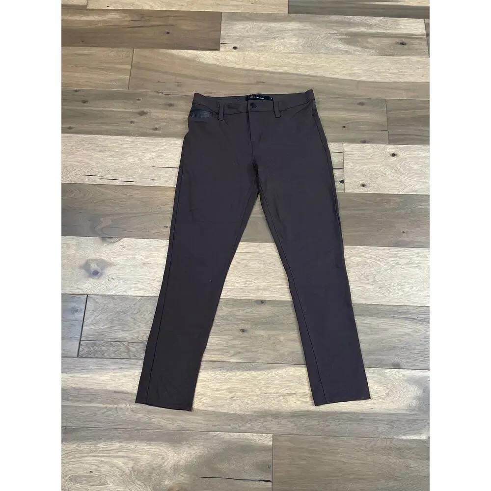Calvin Klein Jeans Soft Stretch Brown Ankle Pants Size 10 Casual Basic Career